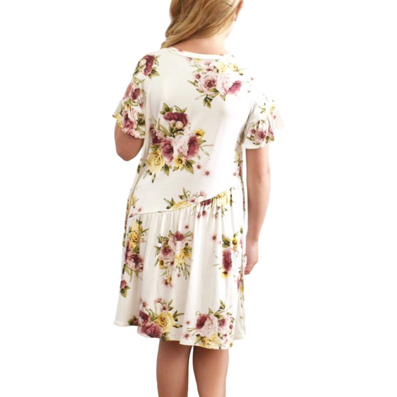 White Girls Floral Print Dress White Girls Floral Print Dress