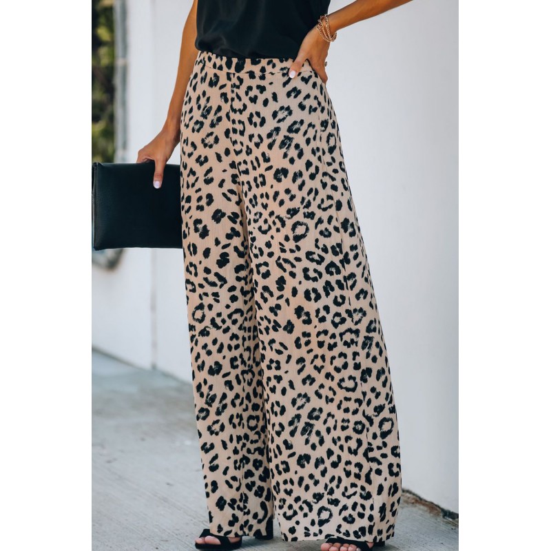 Leopard Print High Rise Wide Leg Pants Leopard Print High Rise Wide Leg Pants