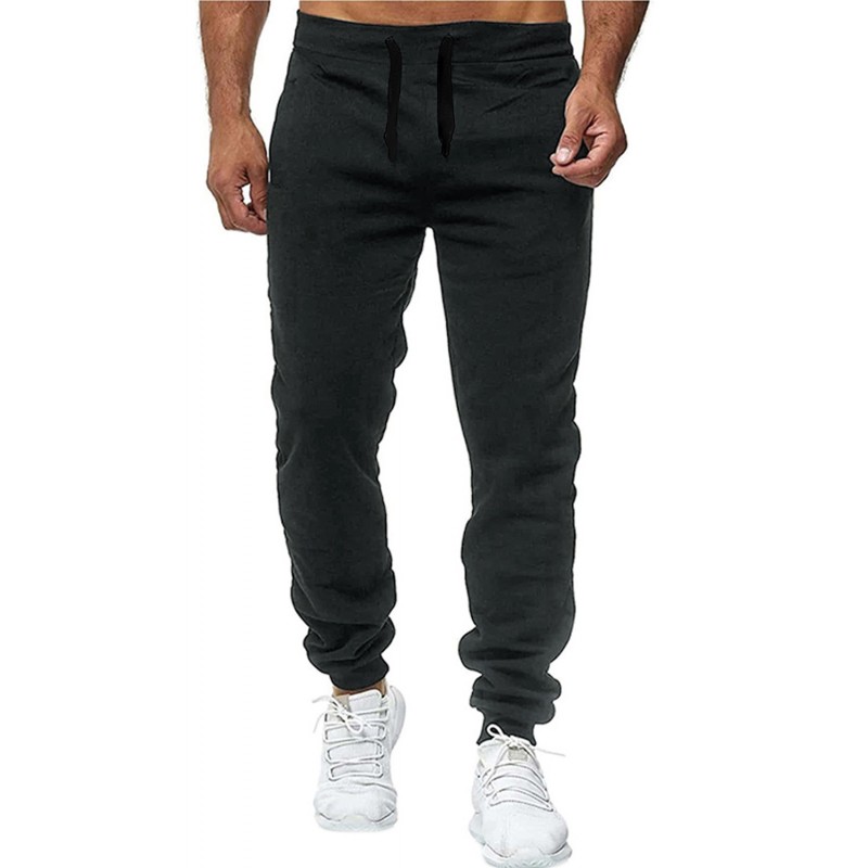 Gray Drawstring Elastic Waist Men's Casual Joggers Gray Drawstring Elastic Waist Men's Casual Joggers