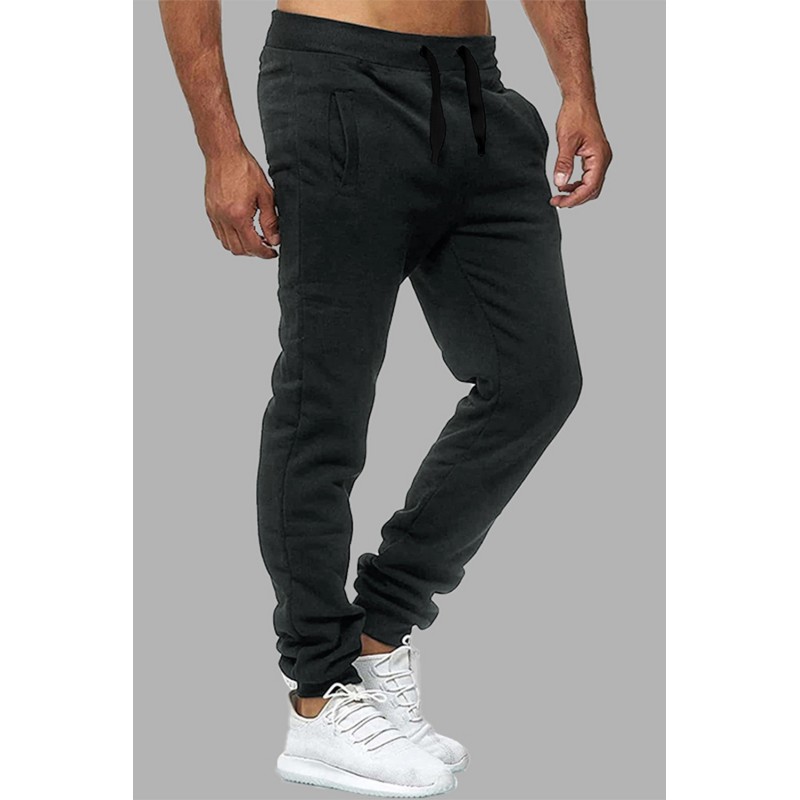 Gray Drawstring Elastic Waist Men's Casual Joggers Gray Drawstring Elastic Waist Men's Casual Joggers