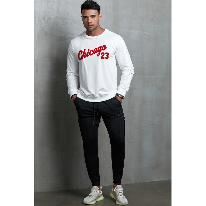 Letter Print Crew Neck Men's Pullover Sweatshirt Letter Print Crew Neck Men's Pullover Sweatshirt