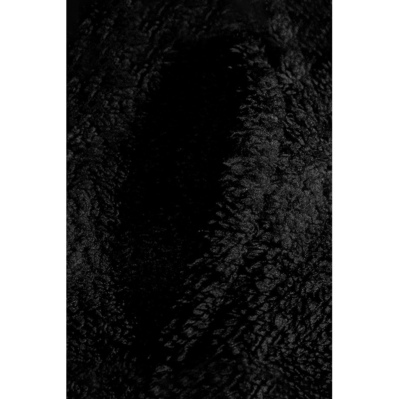 Black Letter Embroidered Long Sleeve Men's Sherpa Hoodie Black Letter Embroidered Long Sleeve Men's Sherpa Hoodie