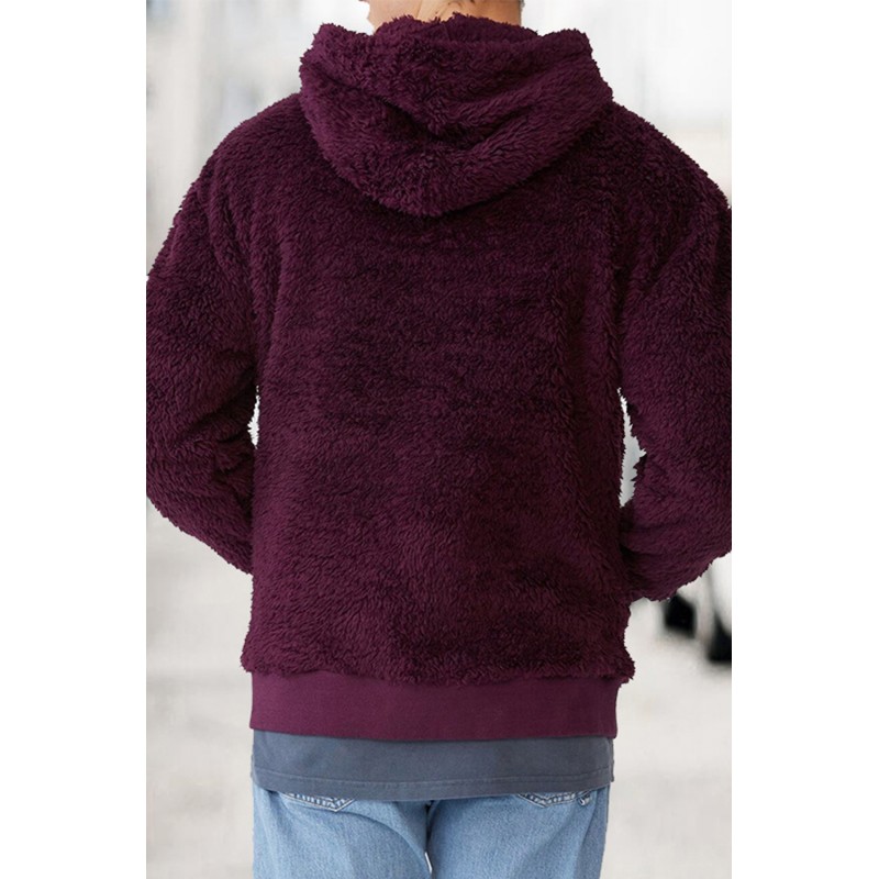 Graphic Print Kangaroo Pocket Men's Plush Hoodie Graphic Print Kangaroo Pocket Men's Plush Hoodie