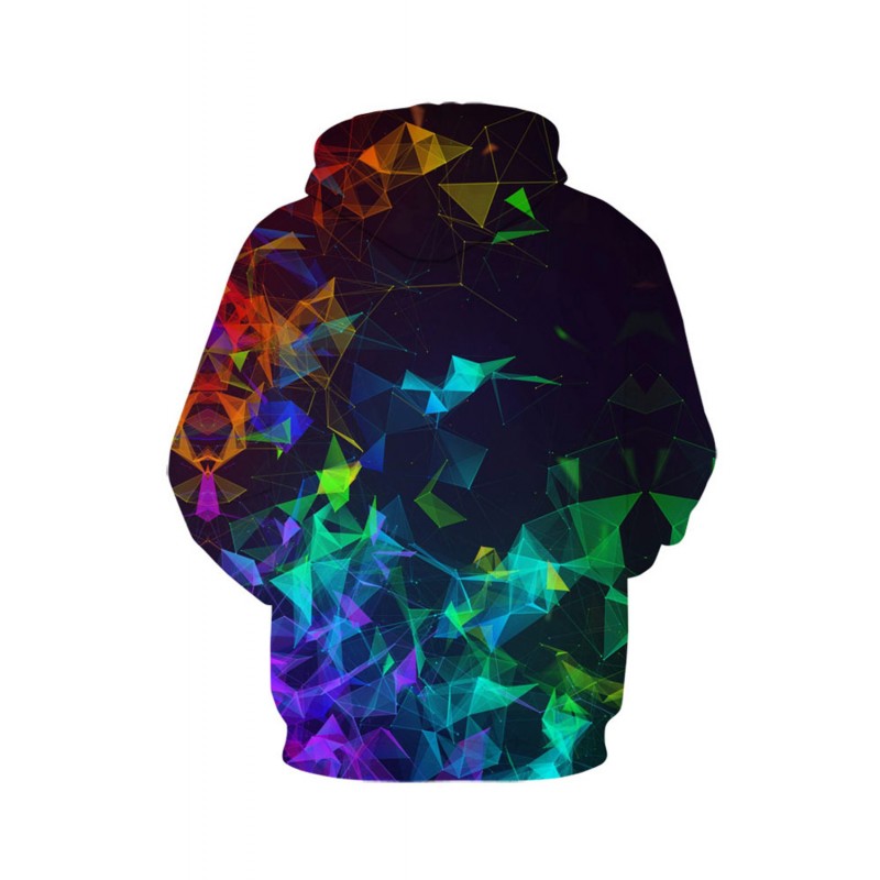 Men's Multicolor Geometric Print Pullover Hoodie Men's Multicolor Geometric Print Pullover Hoodie