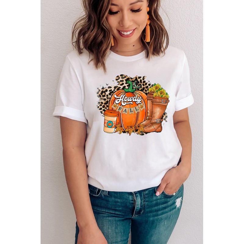 Halloween Pumpkin Face Graphic Print Short Sleeve T-shirt Halloween Pumpkin Face Graphic Print Short Sleeve T-shirt