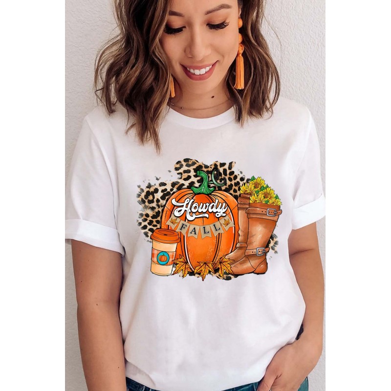 Halloween Pumpkin Face Graphic Print Short Sleeve T-shirt Halloween Pumpkin Face Graphic Print Short Sleeve T-shirt